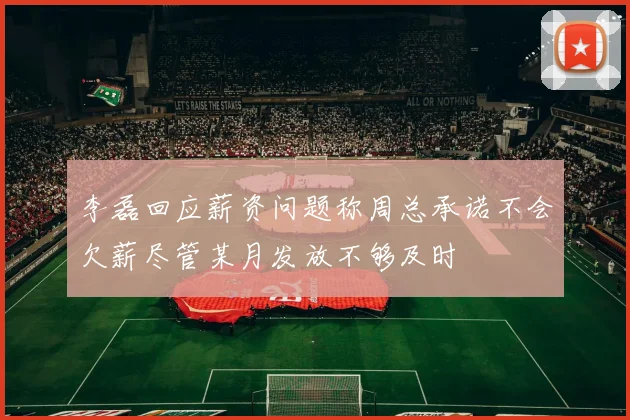 李磊回应薪资问题称周总承诺不会欠薪尽管某月发放不够及时